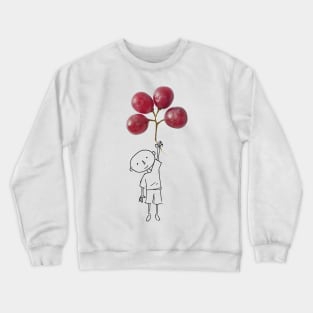 Boy with grapes Crewneck Sweatshirt